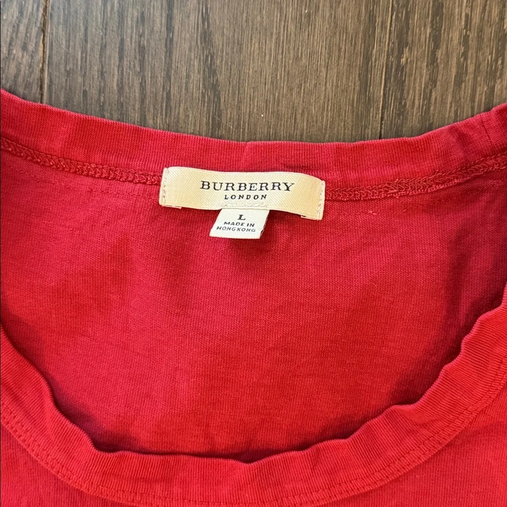 Burberry vintage red long sleeve large - Picture 2 of 6